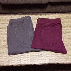 Maurices Skinny Jeggings Bundle of 2 Size 14 Short